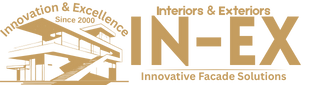 IN-EX FACADE WORLD Logo